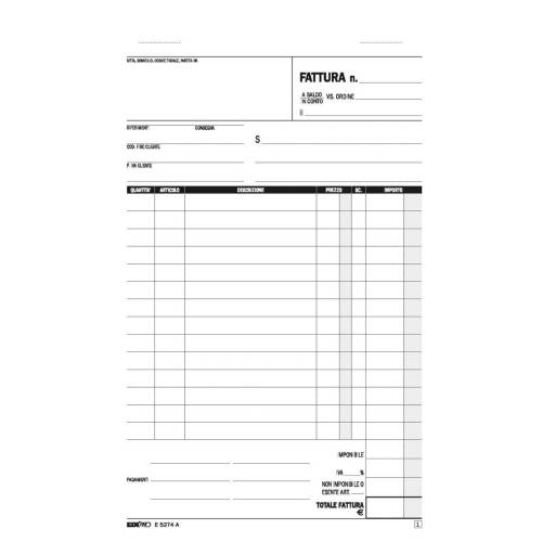 Blocco fatture 1 aliquota Iva - 50/50...