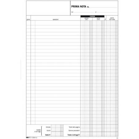 Blocco prima nota cassa entrate/uscite - 50/50 fogli autoricalcanti - 31 x 21cm - Edipro