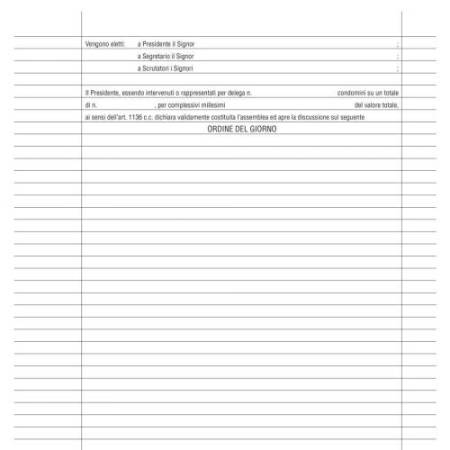 Registro verbali assemblea condominio - 31 x 24,5cm - 96 fogli - Edipro