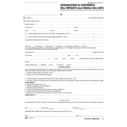 Dichiarazione conformità impianto...