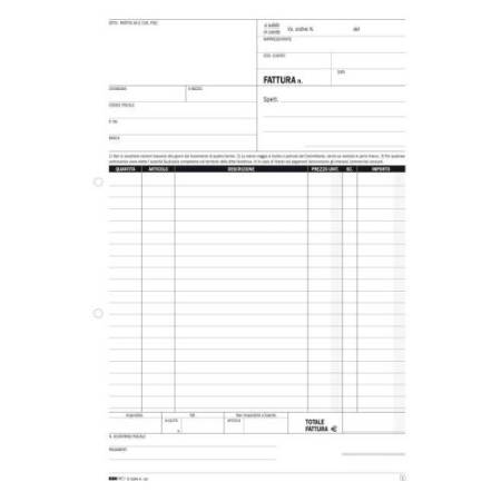 Blocco fatture 1 aliquota Iva - 33/33/33 fogli autoricalcanti - 29,7 x 21cm - Edipro