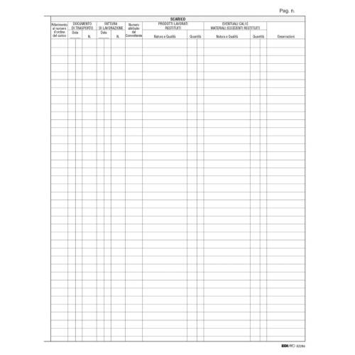 Registro merci in lavorazione - 31 x...