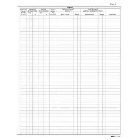 Registro merci in lavorazione - 31 x 24cm - 47 fogli - Edipro