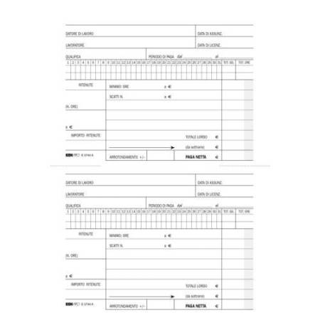 Blocco retribuzioni domestici - 24 x 15cm - 25 fogli 3 copie ricalcanti - Edipro