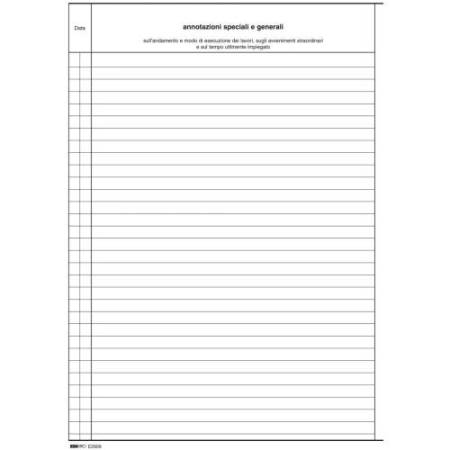 Registro giornale lavori - 31 x 21cm - 47pg - numerate - Edipro
