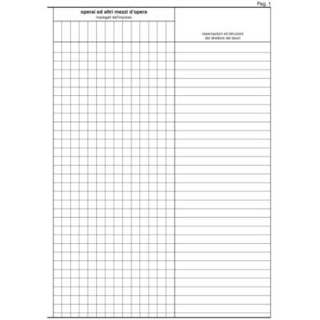 Registro giornale lavori - 31 x 21cm - 47pg - numerate - Edipro