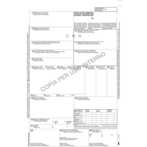 C.M.R. lettera vettura internazionale...