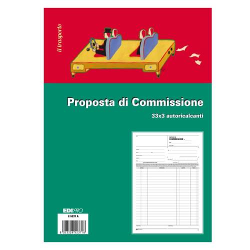 Blocco copia commissioni - 33 fogli 3...