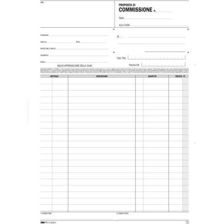 Blocco copia commissioni - uso mano - 29,7 x 21cm - 100 fogli - Edipro