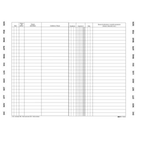 Scadenzario spiralato effetti passivi - 24 x 17cm - 36 fogli - Edipro