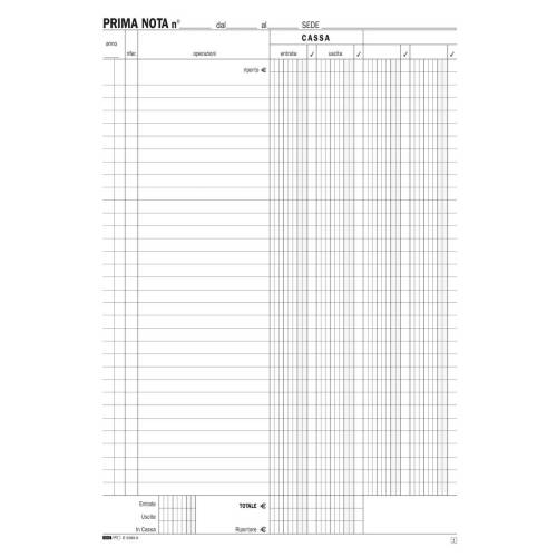Blocco prima nota cassa - 50/50 fogli...