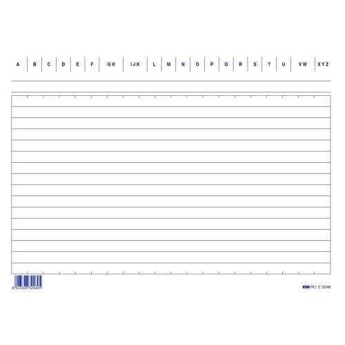 Schede in cartoncino rigate - 15 x 21...