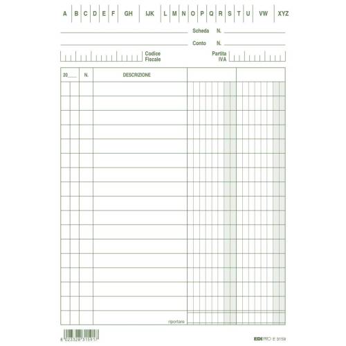 Schede in cartoncino 2 colonne -...