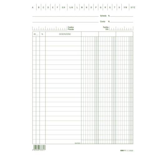 Schede in cartoncino 3 colonne -...