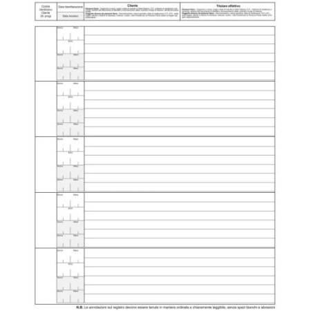 Registro antiriciclaggio operatori non finanziari - 31 x 24 - 96 fogli - Edipro