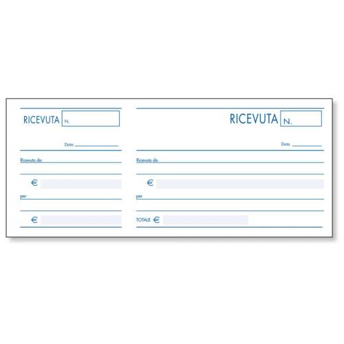 Blocco ricevute generiche - 10 x 22cm...