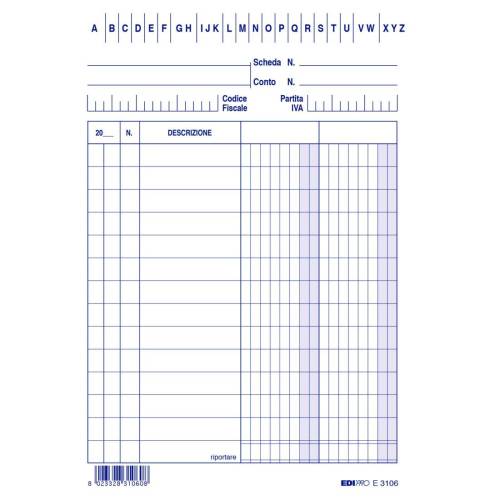 Schede in cartoncino 2 colonne -...