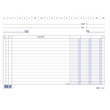 Schede in cartoncino 3 colonne - 17 x 24 cm orizzontale - Edipro - conf. 100 pezzi