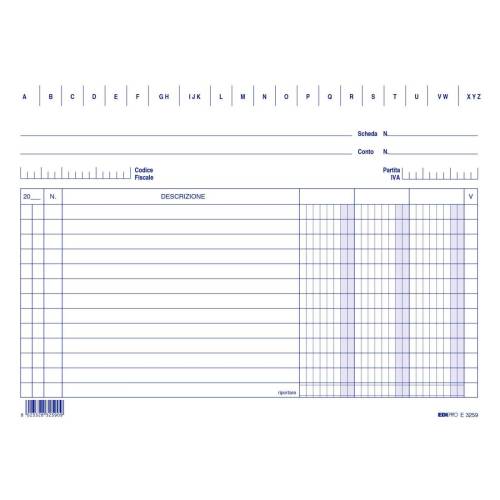 Schede in cartoncino 3 colonne - 15 x...