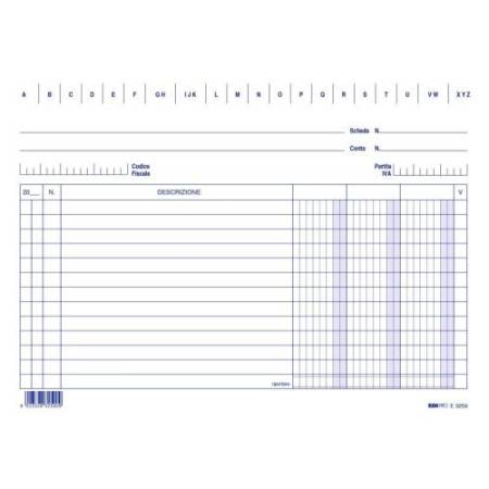 Schede in cartoncino 3 colonne - 15 x 21 cm orizzontale - Edipro - conf. 100 pezzi