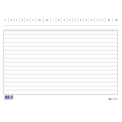 Schede in cartoncino rigate - 17 x 24...