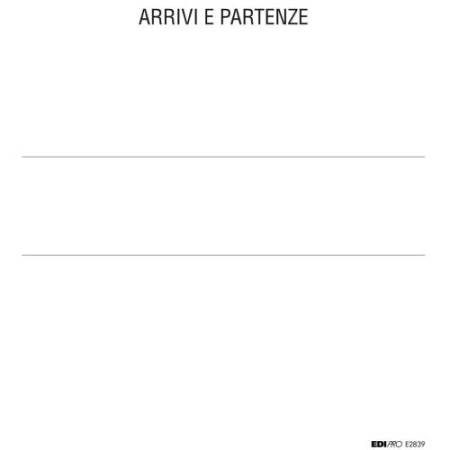 Registro arrivi/partenze - 31 x 24,5cm - 46pg - Edipro
