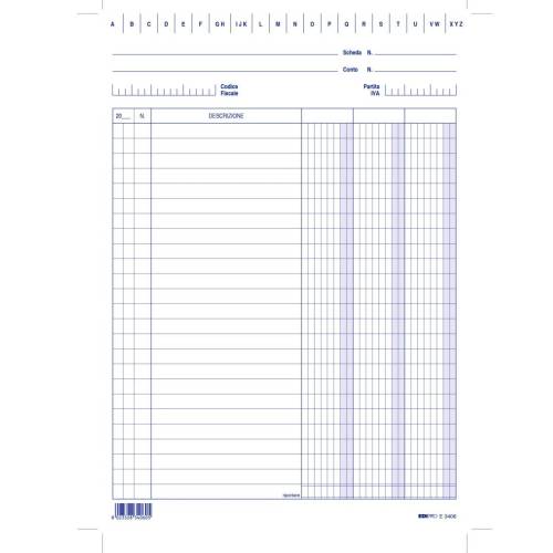 Schede in cartoncino 3 colonne - 24 x...