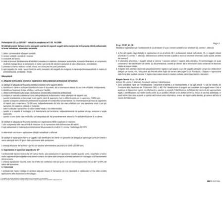 Registro antiriciclaggio per professionisti - 31 x 24cm - 46 fogli - Edipro