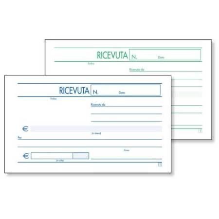 Blocco ricevute generiche - 2 copie autoricalcanti - 10 x 17cm - 50 fogli - BM