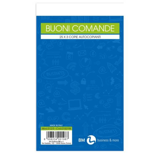 Blocco comande - 25 fogli - 3 copie...