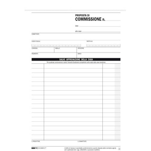 Blocco copia commissioni - 3 copie...