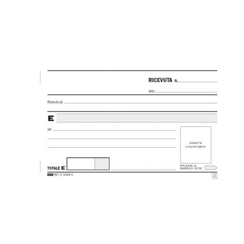 Blocco ricevute generiche - 33 fogli...