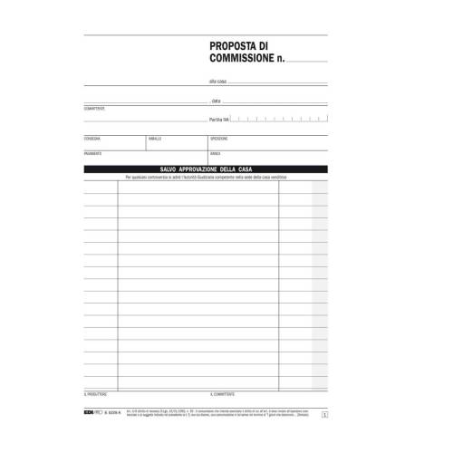 Blocco copia commissione - 50 fogli 2...