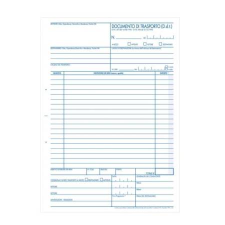 Blocco DDT - 225 x 297mm - 50 x 3 copie - BM