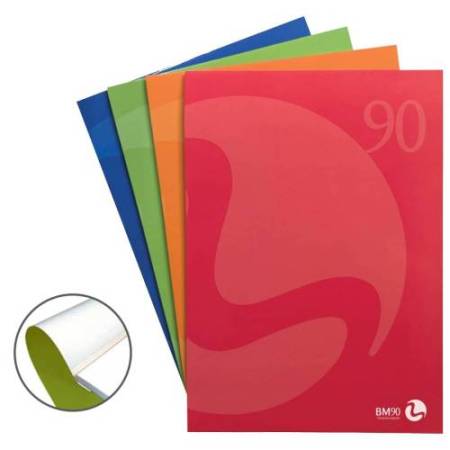 Blocco notes BM90 - A4 - collato lato corto - quadretti 10mm - 80fg - 90gr - copertina 250gr - BM