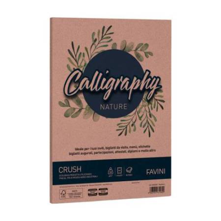 Carta Calligraphy Nature Crush - A4 - 120 gr - mandorla - Favini - conf. 50 fogli