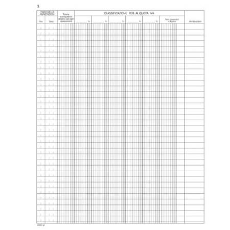 Registro corrispettivi per mancato o irregolare funzionamento - 46 pagine numerate - 31 x 24,5 cm - DU138610000 - Data Ufficio