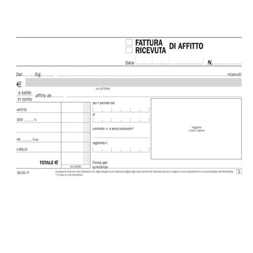 Blocco ricevute/ fatture di affitto -...