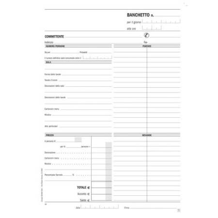 Blocco preventivi e ordinativi per banchetti - 50/50 copie autoric. - f.to 29,7 x 21,5 cm - DU1670C0000 - Data Ufficio