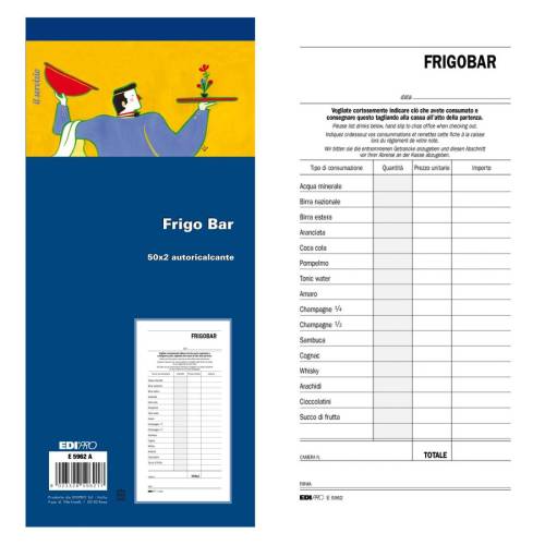 Blocco frigo bar - 22 x 10 cm - 100...