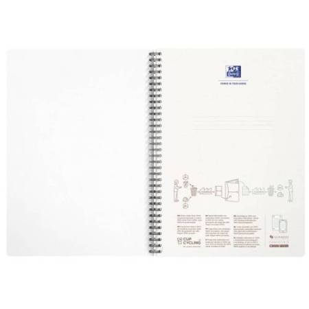 Maxiquaderno spiralato Rec'up - A4 - 1 rigo - 180 fogli - 90 gr - colori assortiti - Oxford