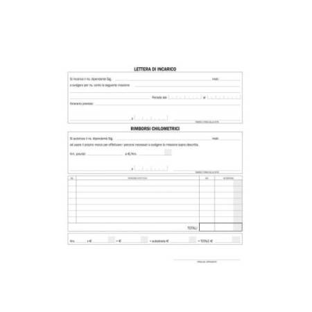 Blocco buste nota spese - staccabili - 23 x 16 cm - Data Ufficio - conf. 25 buste