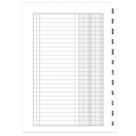 Registro scadenzario spiralato Gennaio/Dicembre - 10 pagine per mese - 24 x 17 cm - 2016N1363 - Data Ufficio