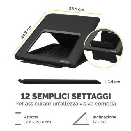 Supporto laptop Breyta - nero - Fellowes