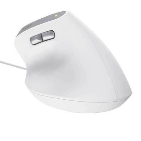 Mouse ergonomico Bayo II - con filo - bianco - Trust