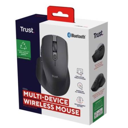 Mouse wireless multi-dispositivo Ozaa+ - nero - Trust