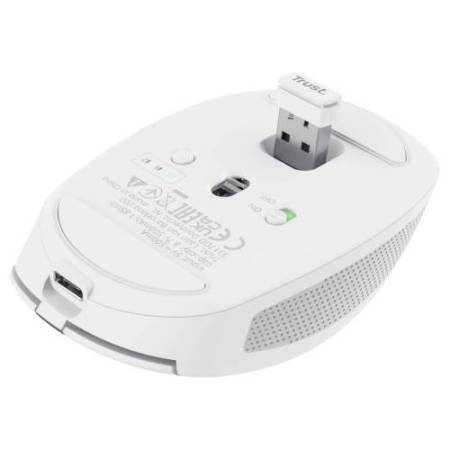 Mouse OZAA wireless - bianco - Trust