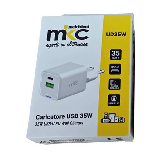 Caricatore USB -  35W -  1 USB-C + 1...