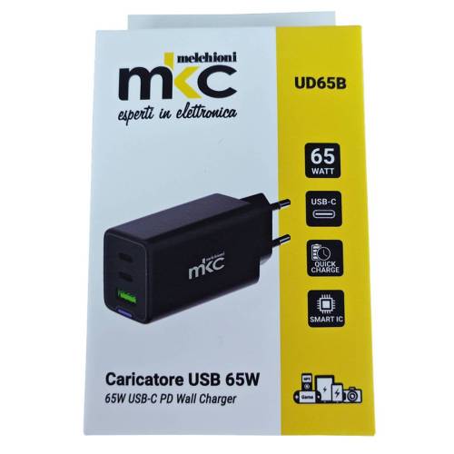Caricatore USB -  65W -  2 USB-C + 1...