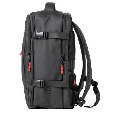 Zaino Cabin Bag Drop2Go - 25 x 20 x 40 cm - gomma - nero - In Tempo